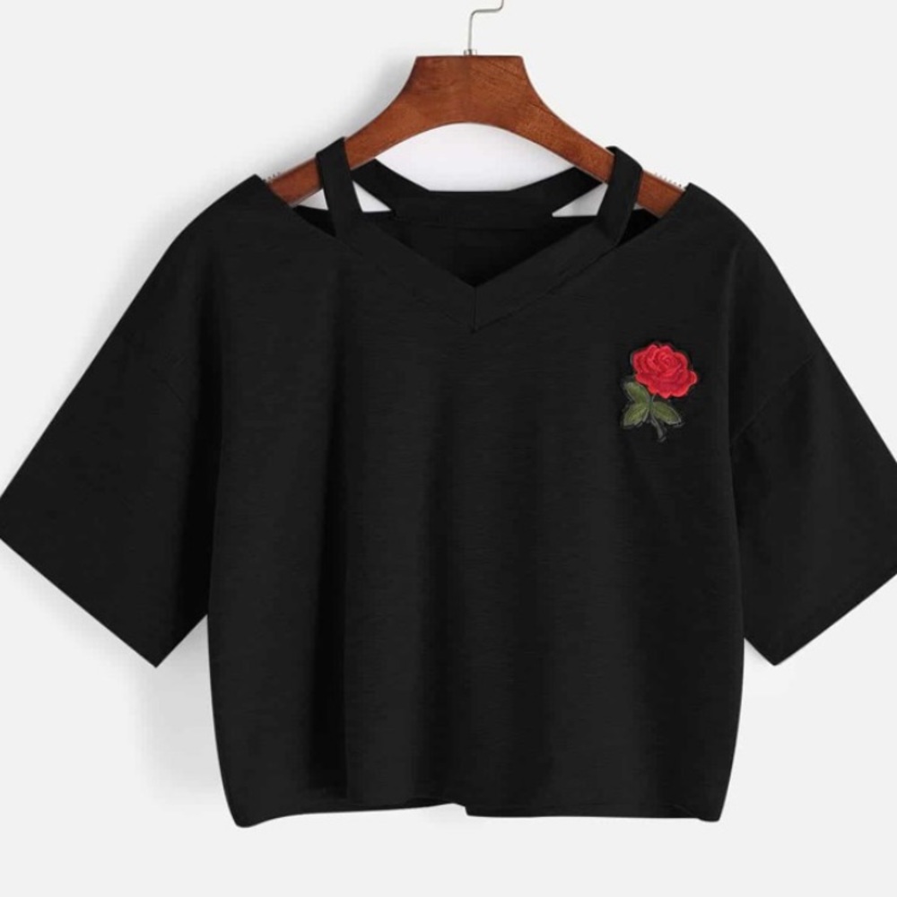 SHEIN Crop Tee Size Large